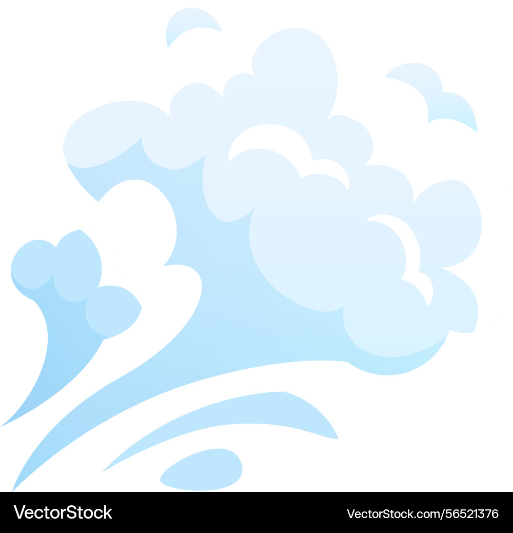 Cartoon wave splashing and creating foam Cartoon wave splashing and creating foam vector image