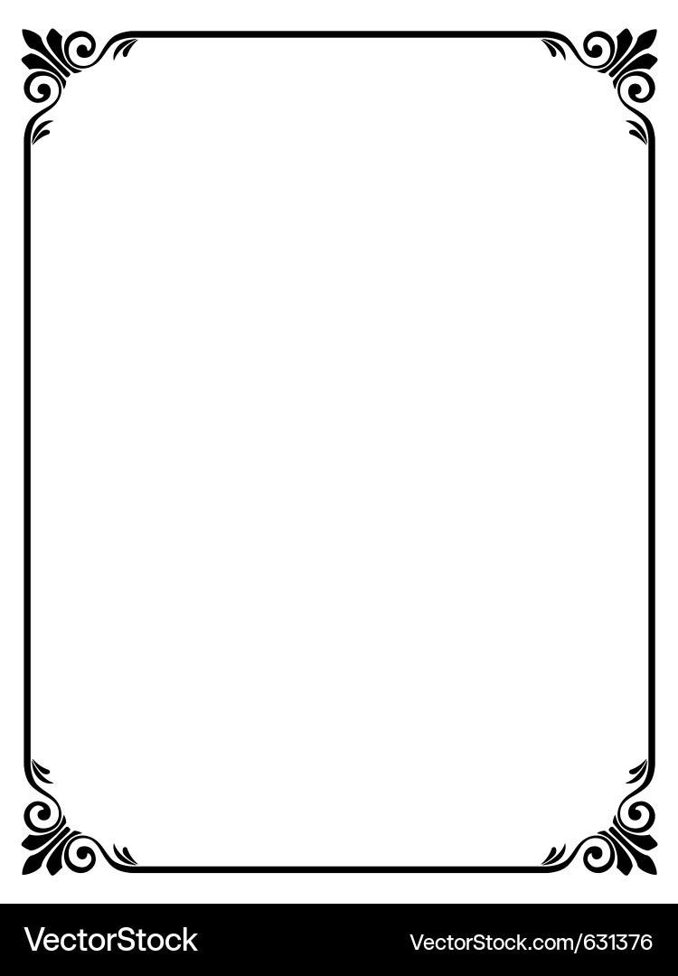 Elegant Ornamental Frame Vector Image