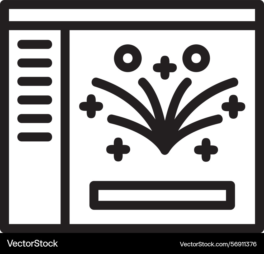 Fireworks linear style icon design Vector Image