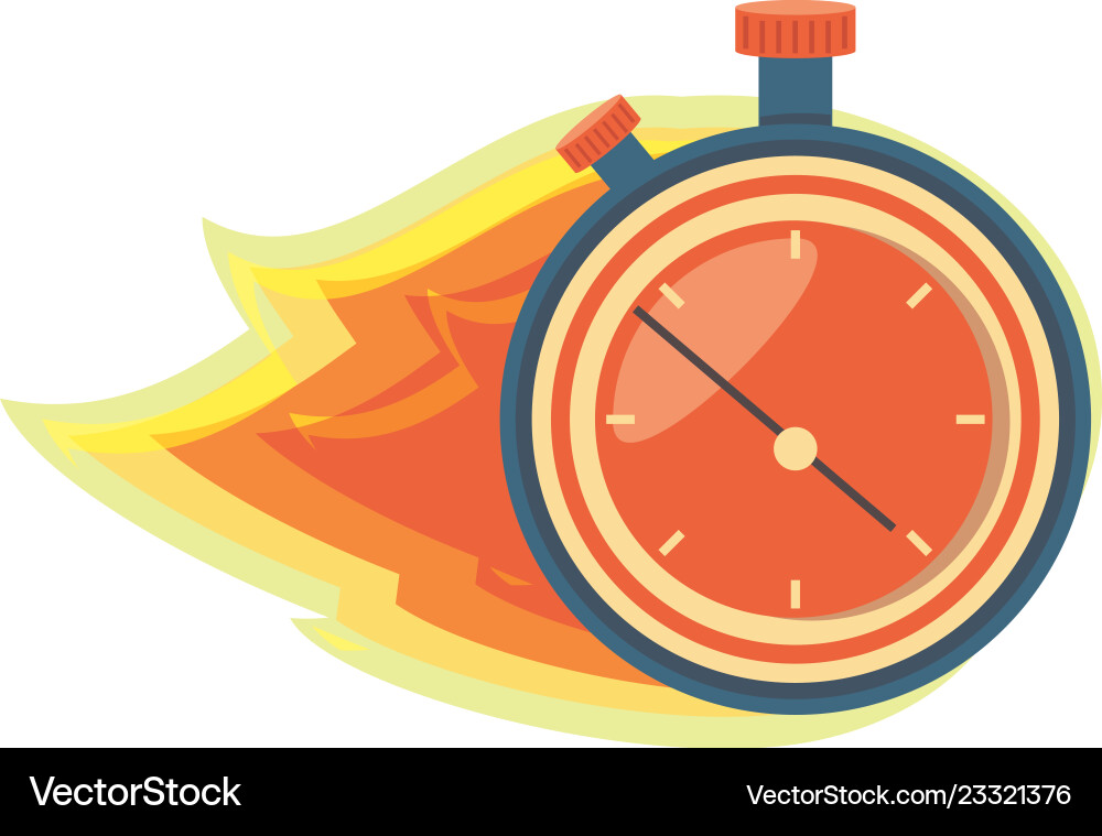 Flame Chronometer Timer Vector Image
