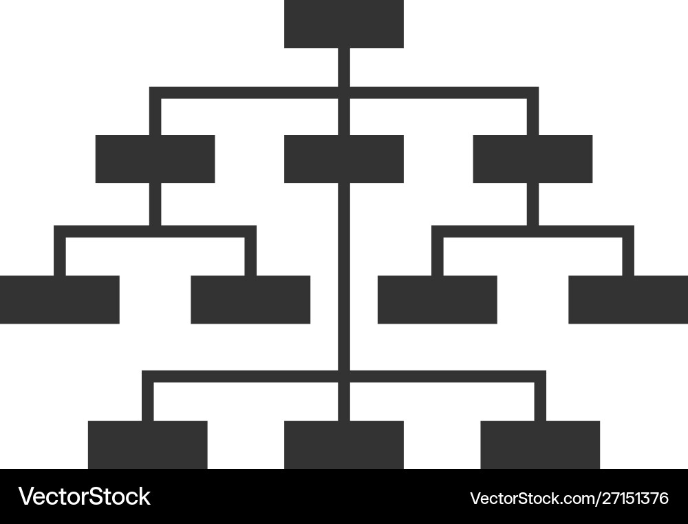 Flat program tree icon Flat program tree icon vector image