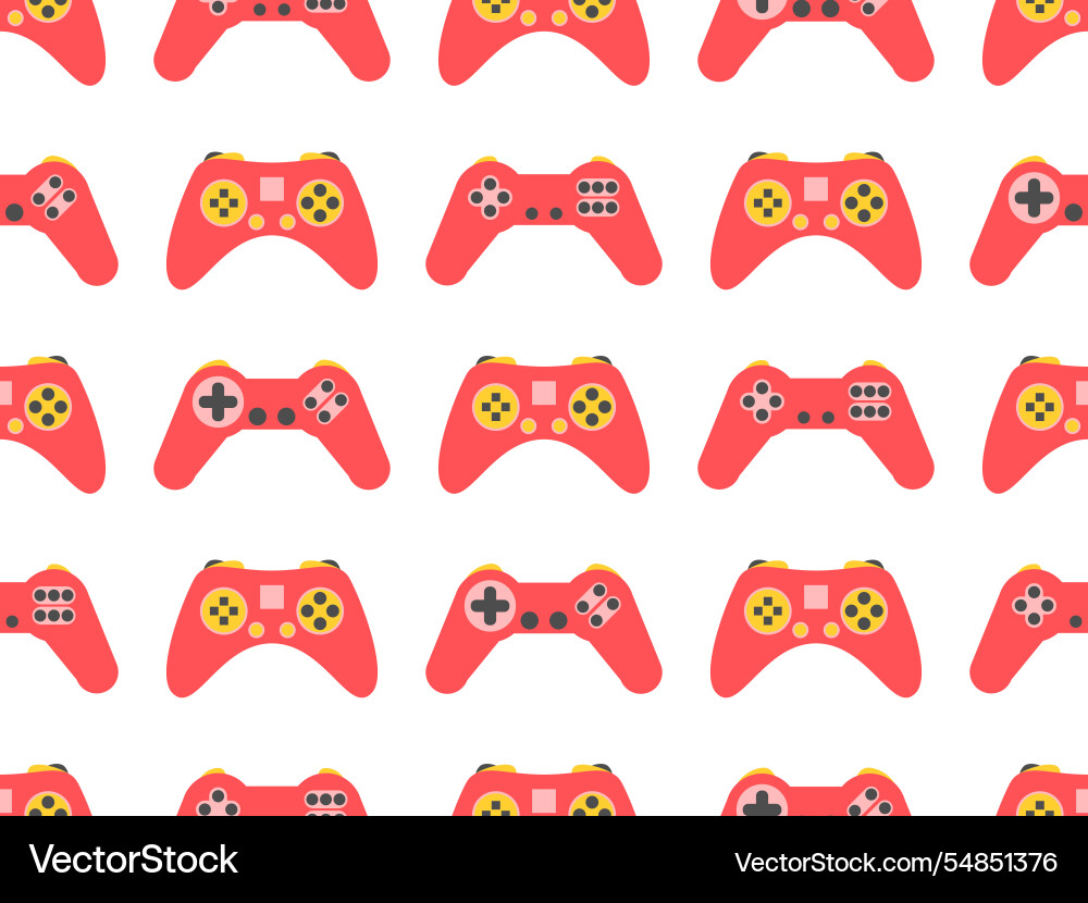 Joystick seamless pattern game controller Joystick seamless pattern game controller vector image