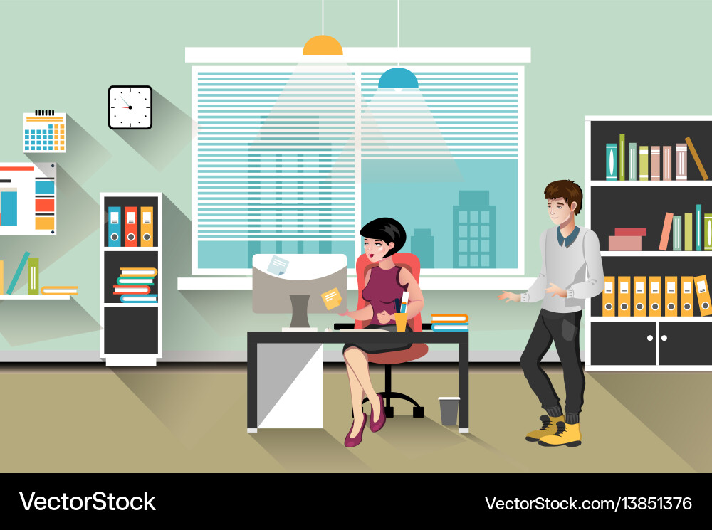 Menschen arbeiten im Büro Menschen arbeiten im Büro vektorbild