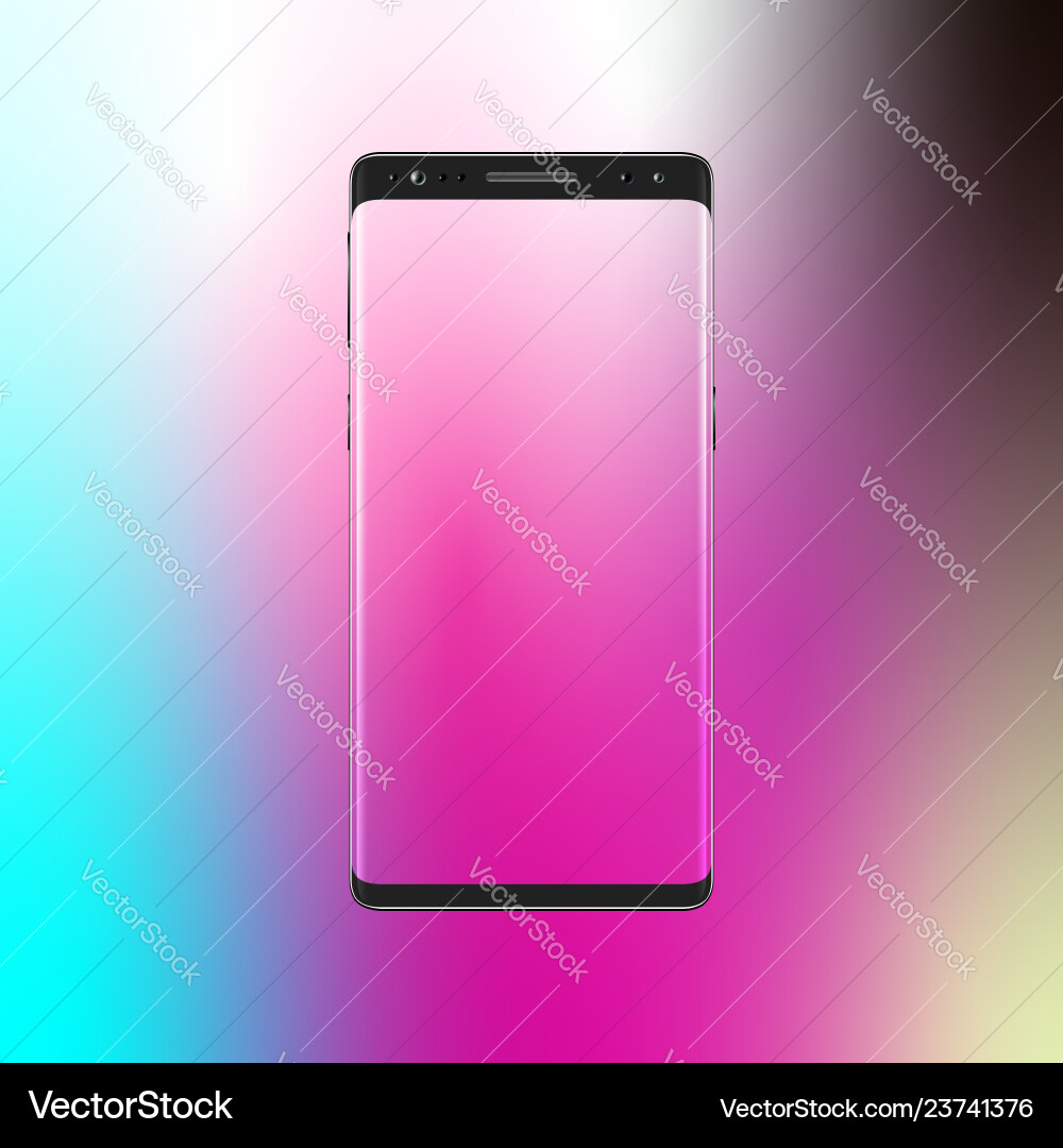 Modern smartphone on gradient background mobile Modern smartphone on gradient background mobile vector image