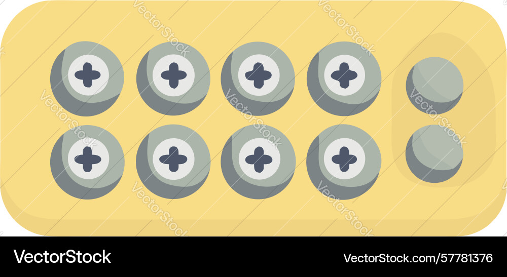 Numeric keypad interface for data entry design vector image