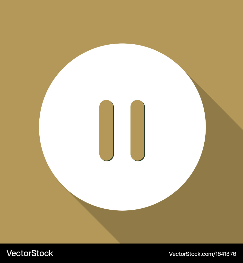 Pause web icon flat design vector image
