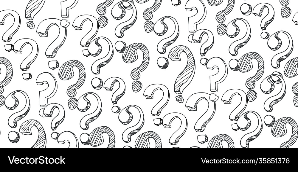 Seamless pattern with different question marks Seamless pattern with different question marks vector image