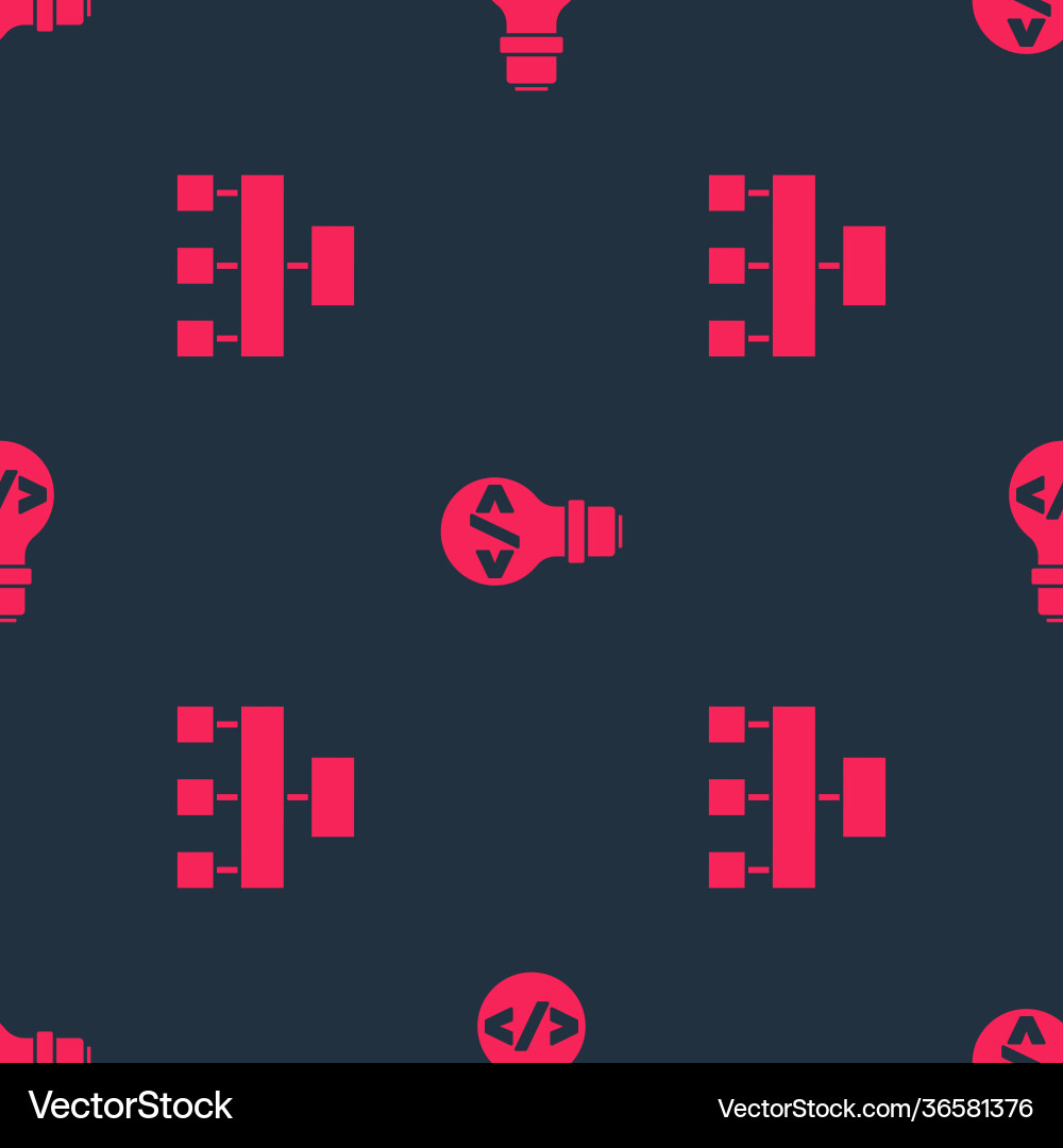 Set site map and front end development on seamless Set site map and front end development on seamless vector image