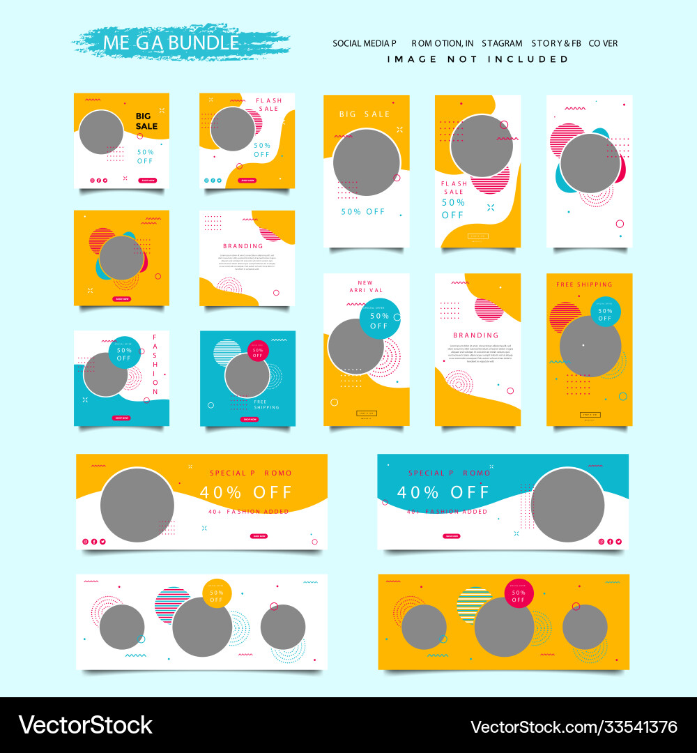 Social Media Sale Promotion Vector Image