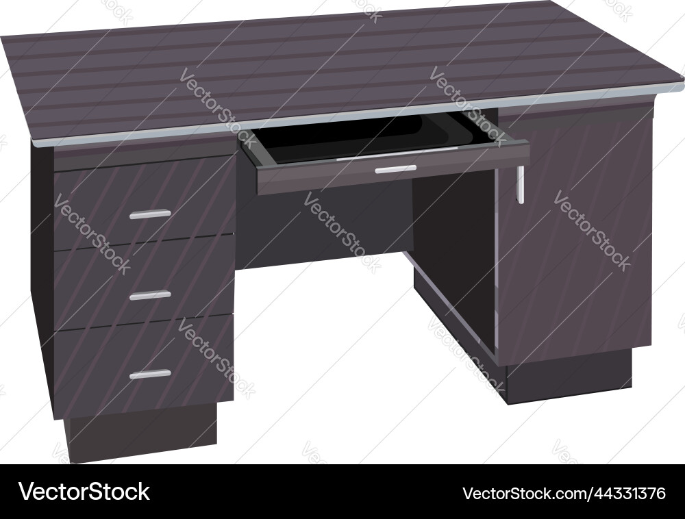 Study table on a white background vector image
