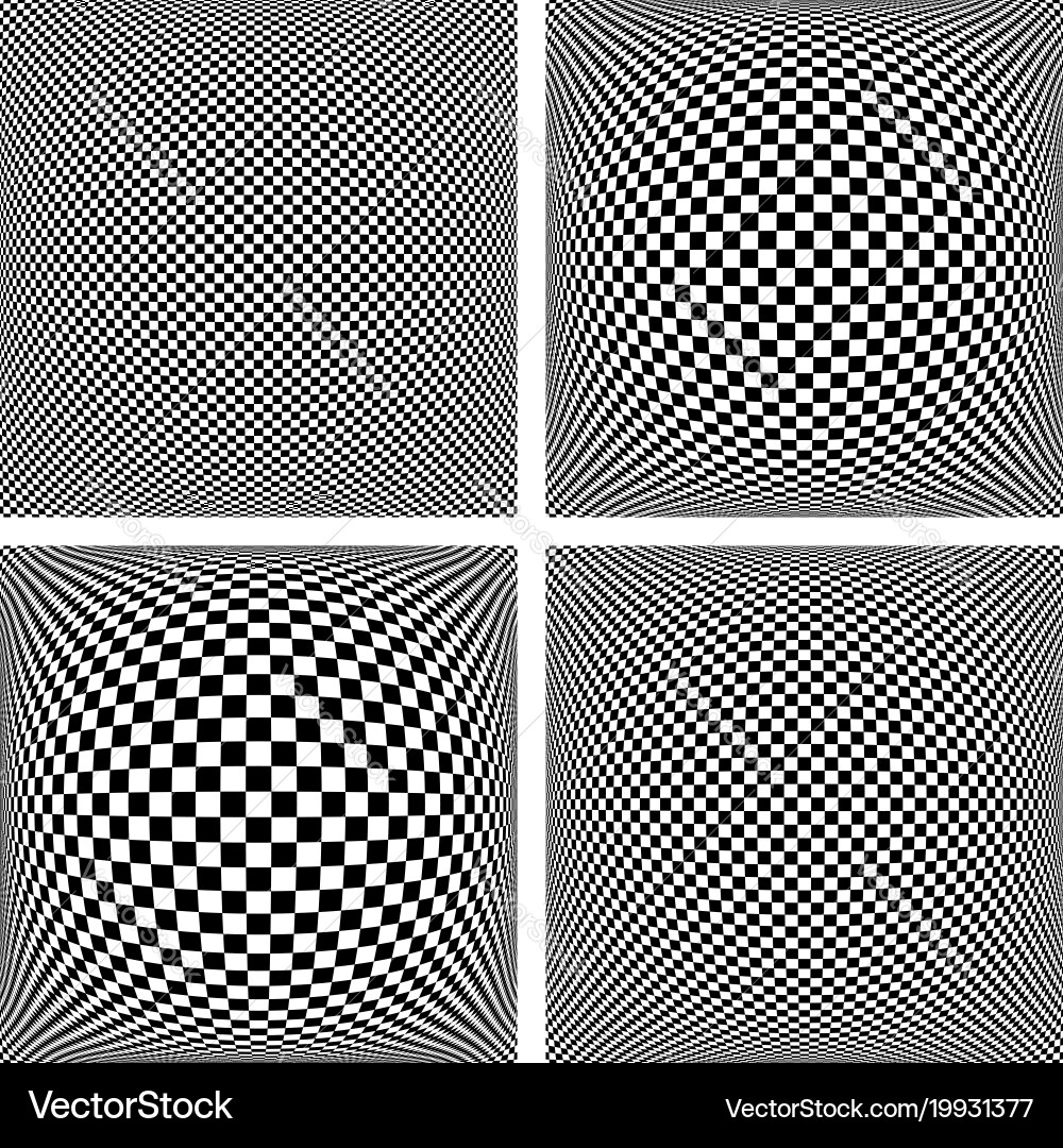 3D Checkerboard Patterns vector image