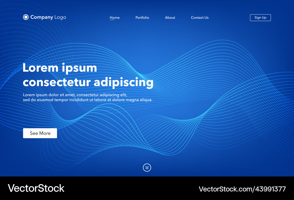 Abstract background website landing page template Abstract background website landing page template vector image