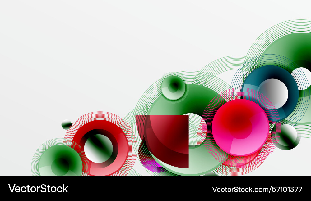 Abstract design features colorful overlapping vector image