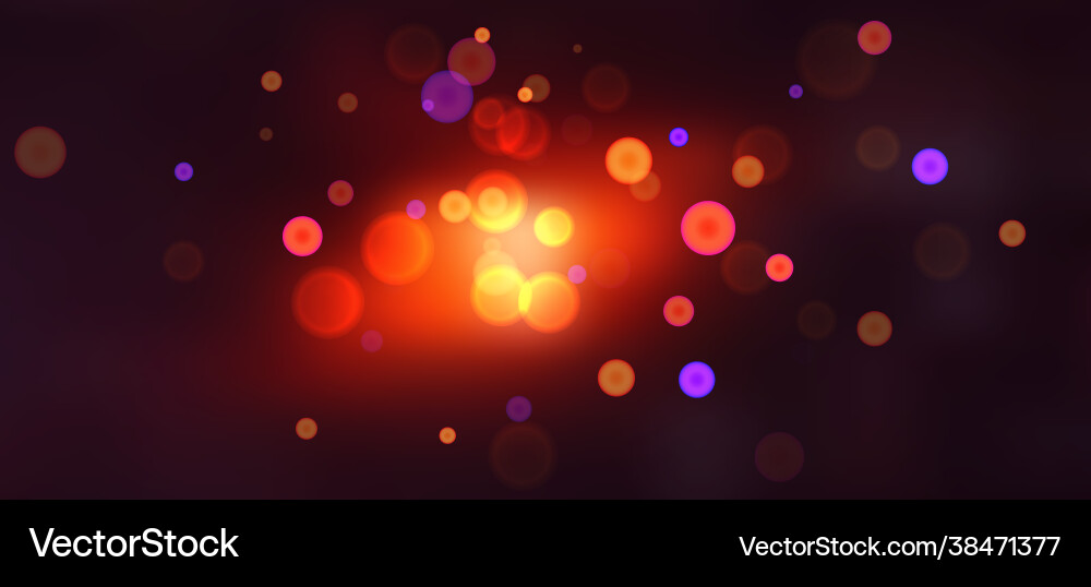 Abstract glowing background with colorful circle vector image