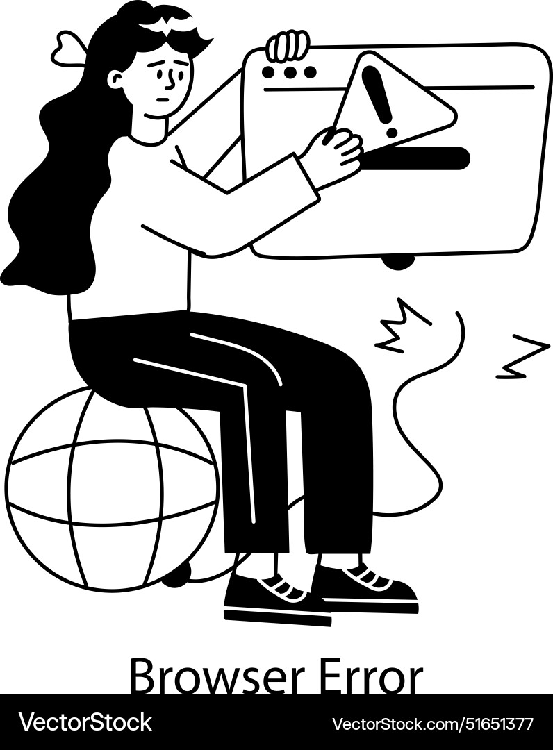 Browser error Vector Image
