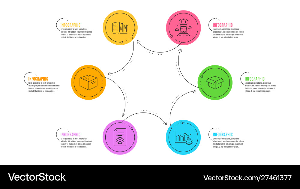 Buildings technical documentation and lighthouse Buildings technical documentation and lighthouse vector image