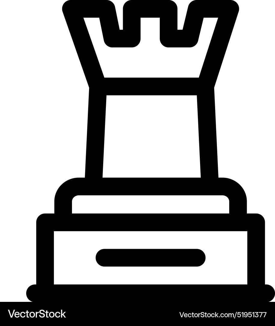 Chess icon thin linear style design isolated Vector Image