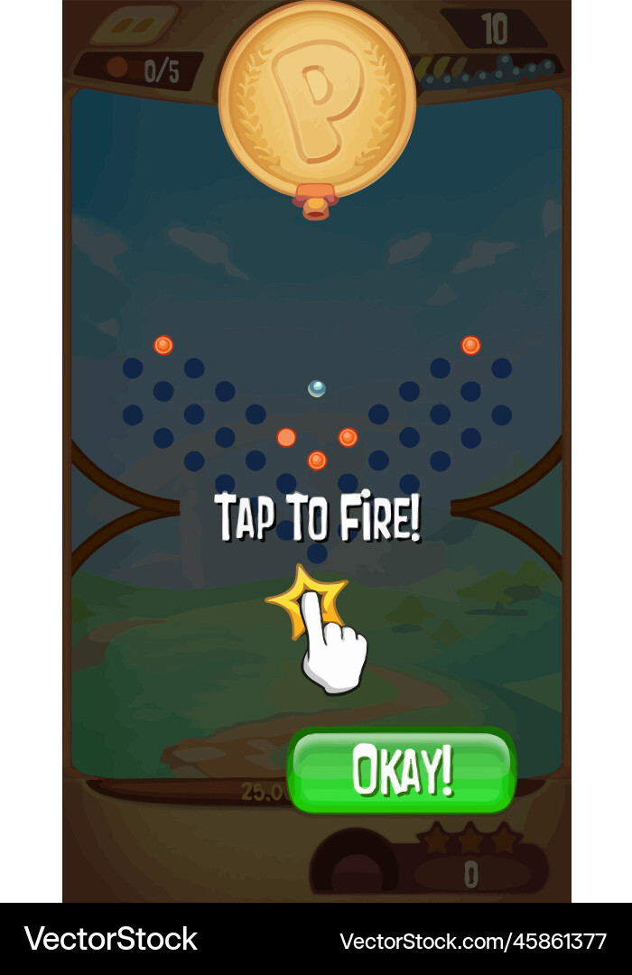 Complete set of level button game ui pop-up icon Vector Image