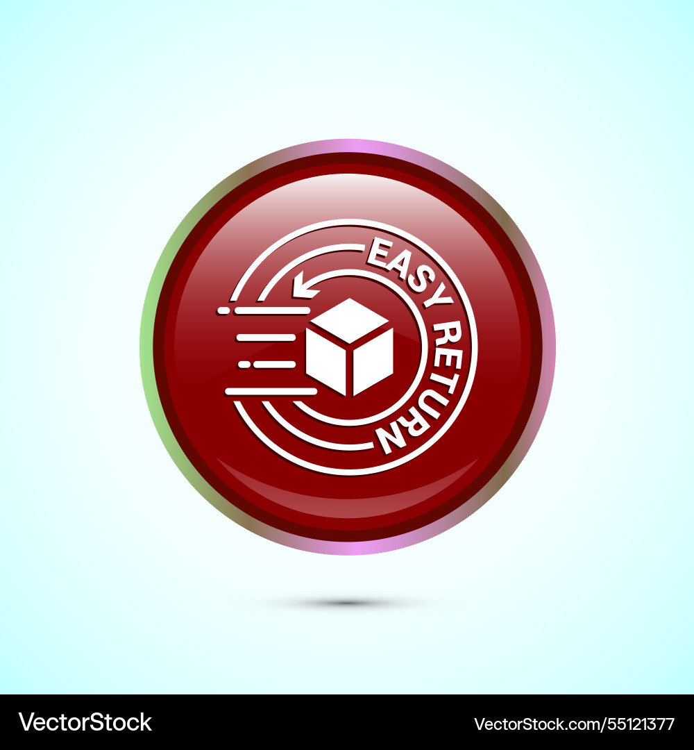 Easy return icon design label Vector Image