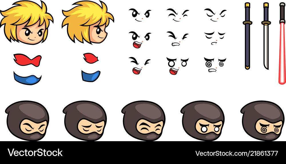 Game Sprite Sheets - Action & Adventure vector image