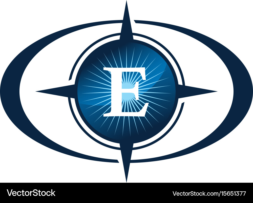 Insights guide initial e vector image