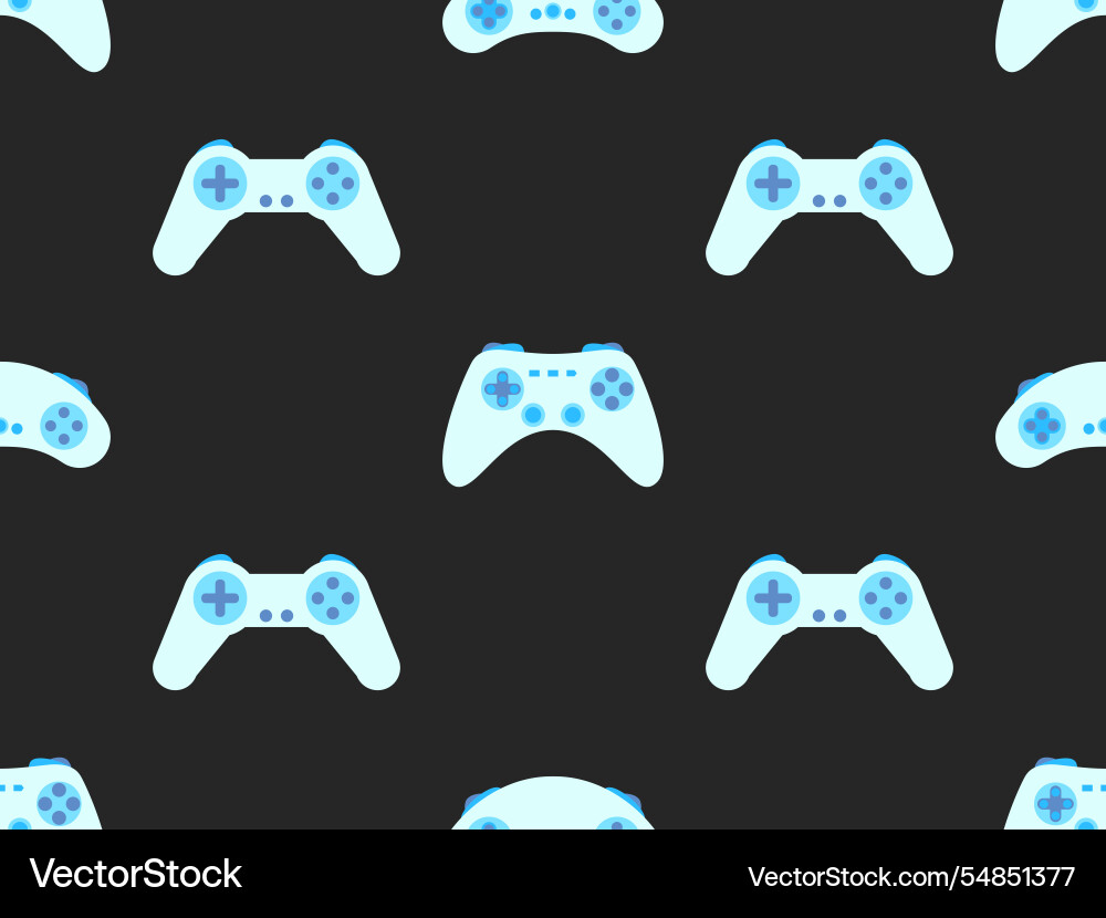 Joystick seamless pattern game controller Joystick seamless pattern game controller vector image