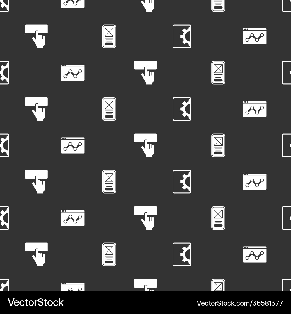 Set web development website statistic keyboard Vector Image