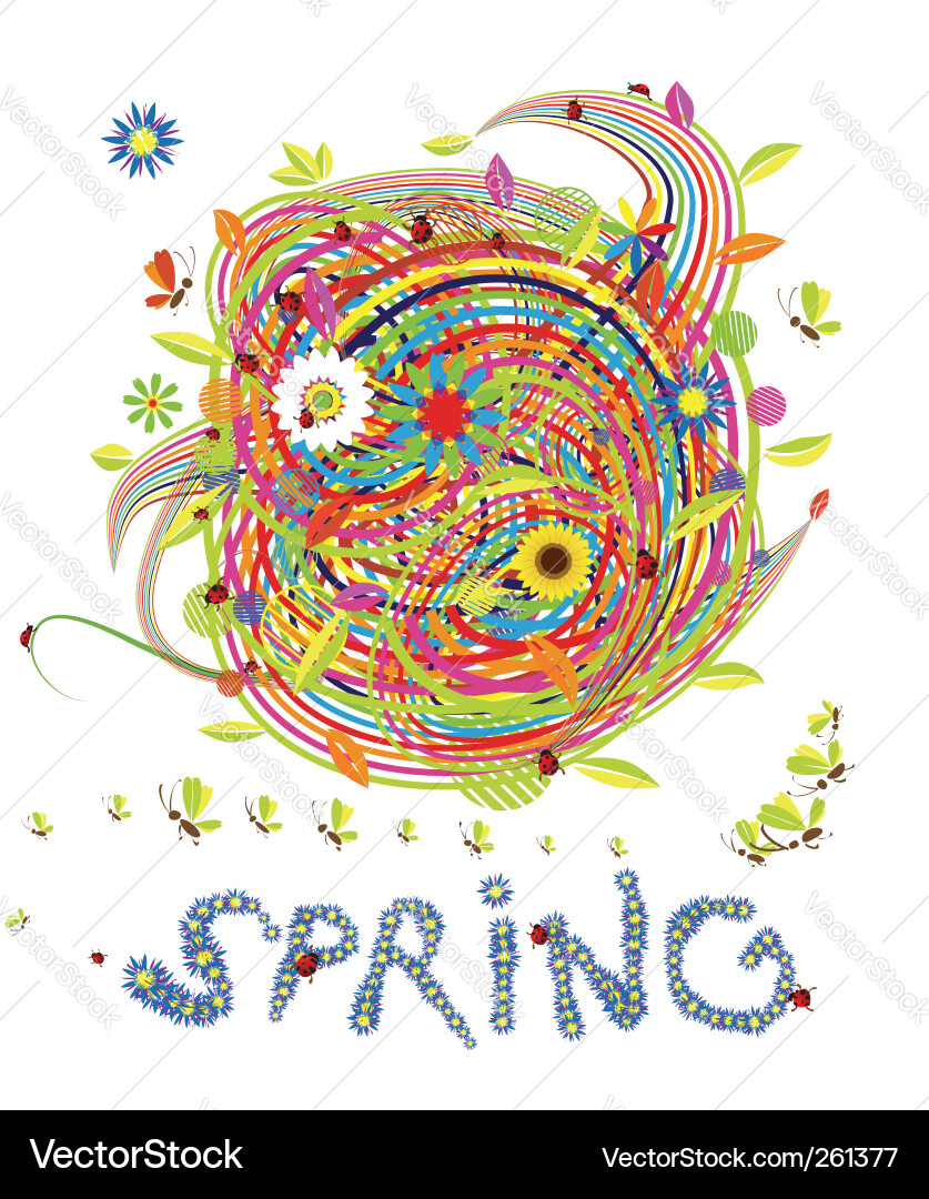 Spring tree vector image