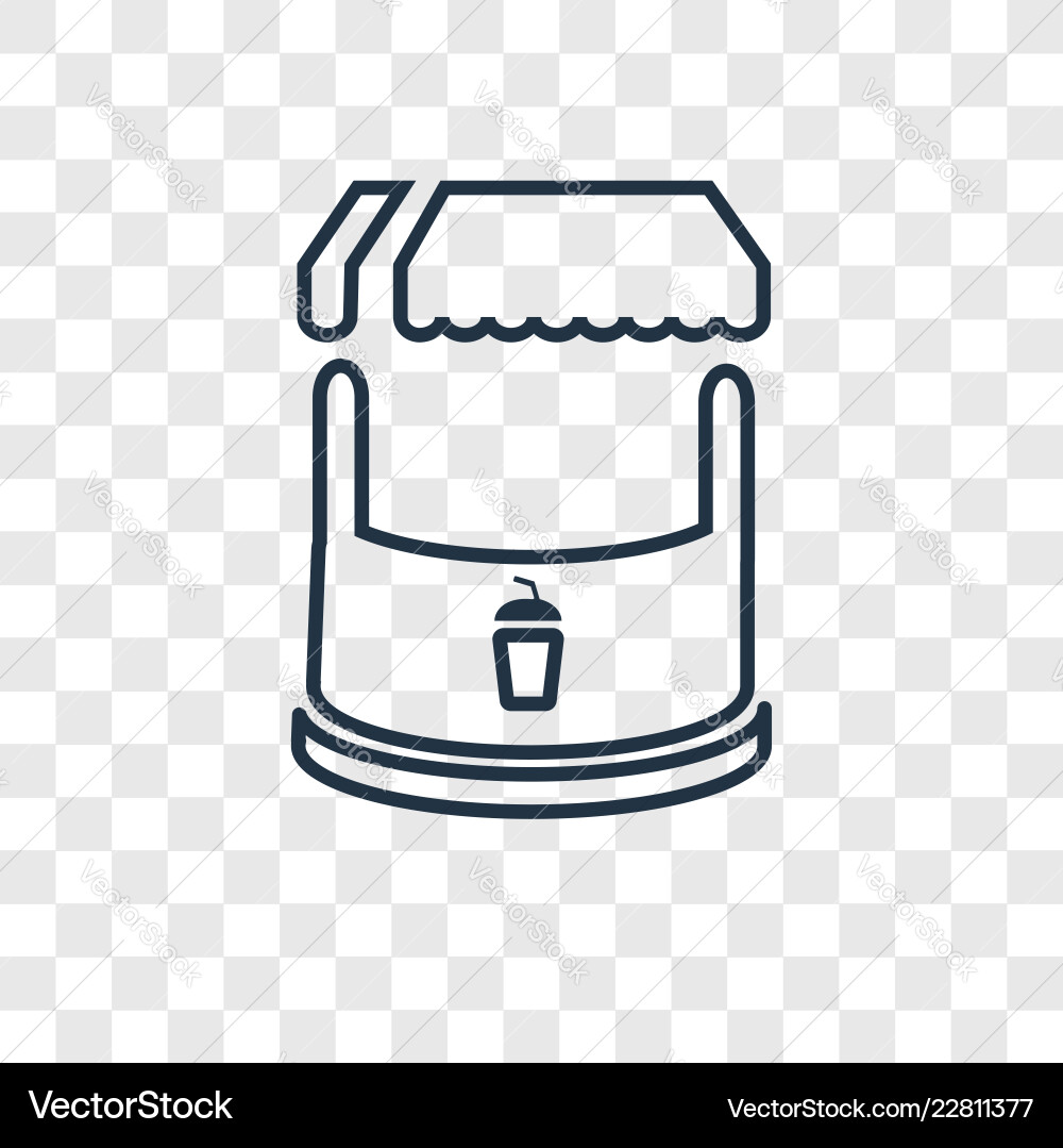 Stand concept linear icon isolated on transparent Stand concept linear icon isolated on transparent vector image