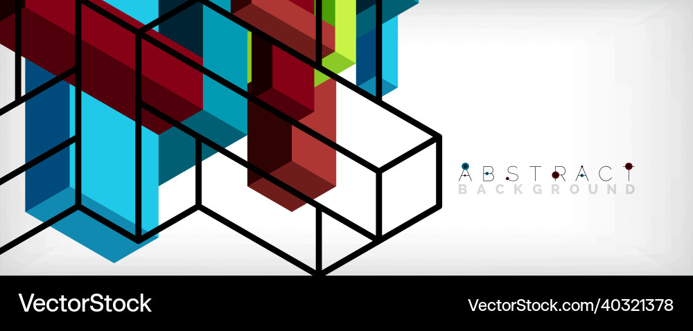 Abstract background 3d cubes cubic elements Abstract background 3d cubes cubic elements vector image