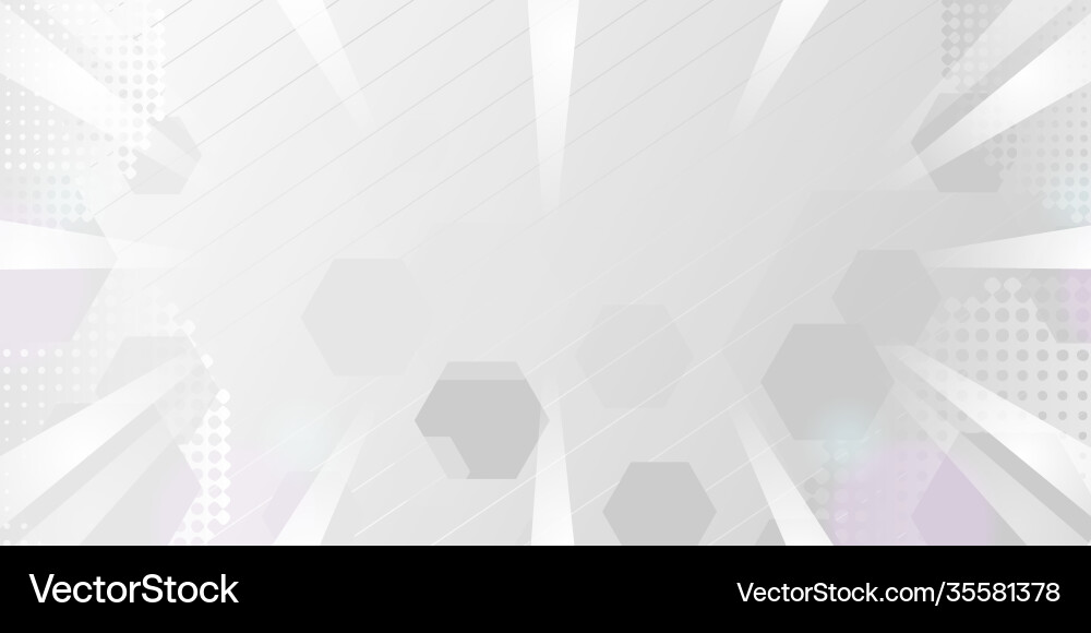 Abstract gray hexagon and halftone background Vector Image
