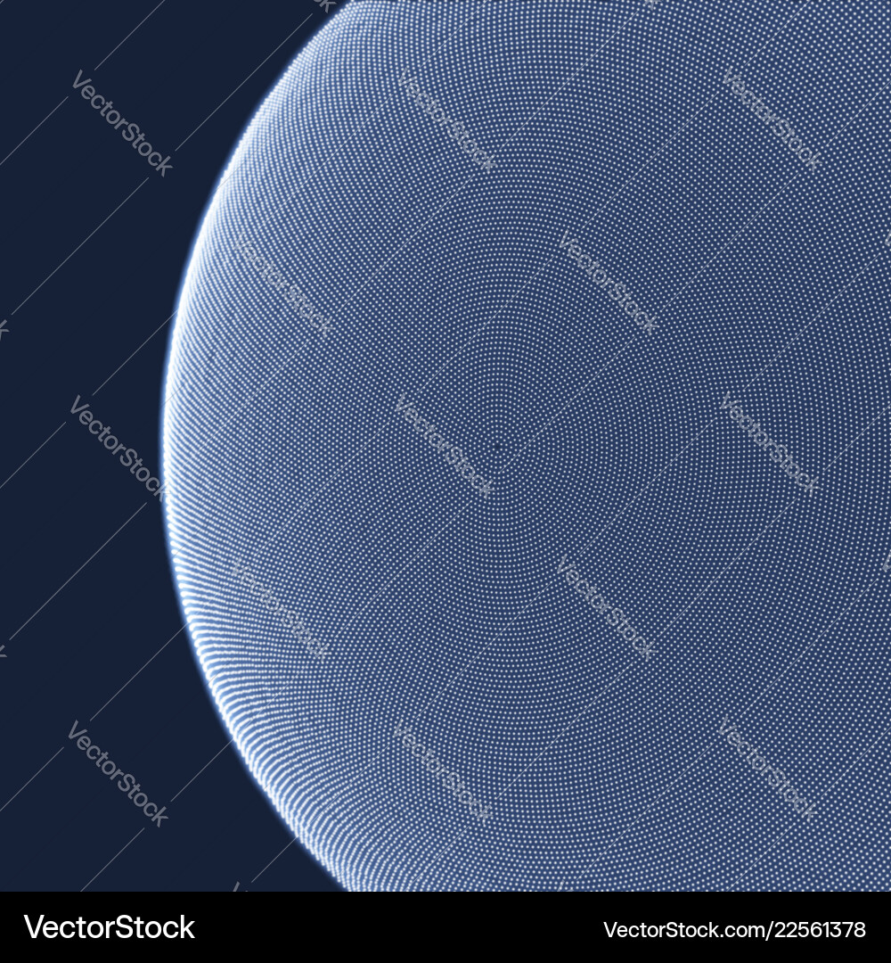 Array with dynamic particles 3d technology style Array with dynamic particles 3d technology style vector image