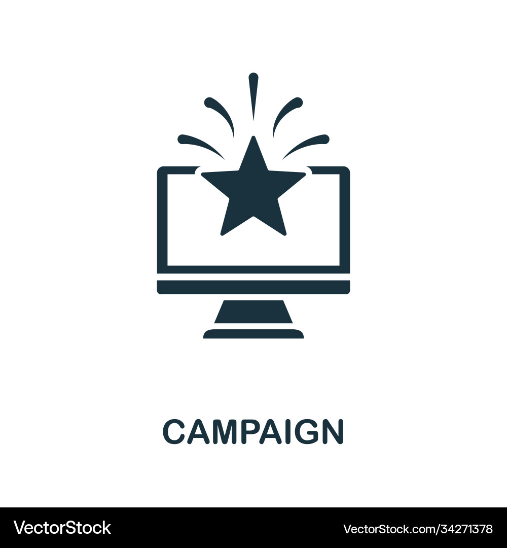 Campaign icon simple element from loyalty program Vector Image