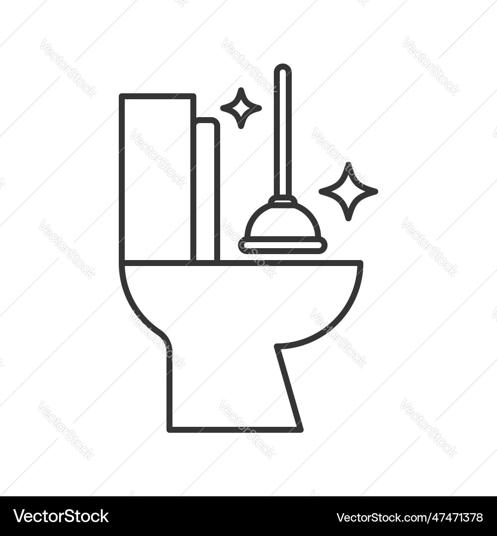 Clean Toilet Icon - Sparkling WC Vector Image