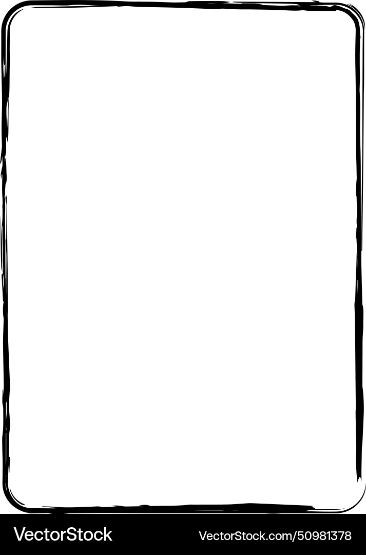 Frame border grunge shape icon vertical rectangle Frame border grunge shape icon vertical rectangle vector image