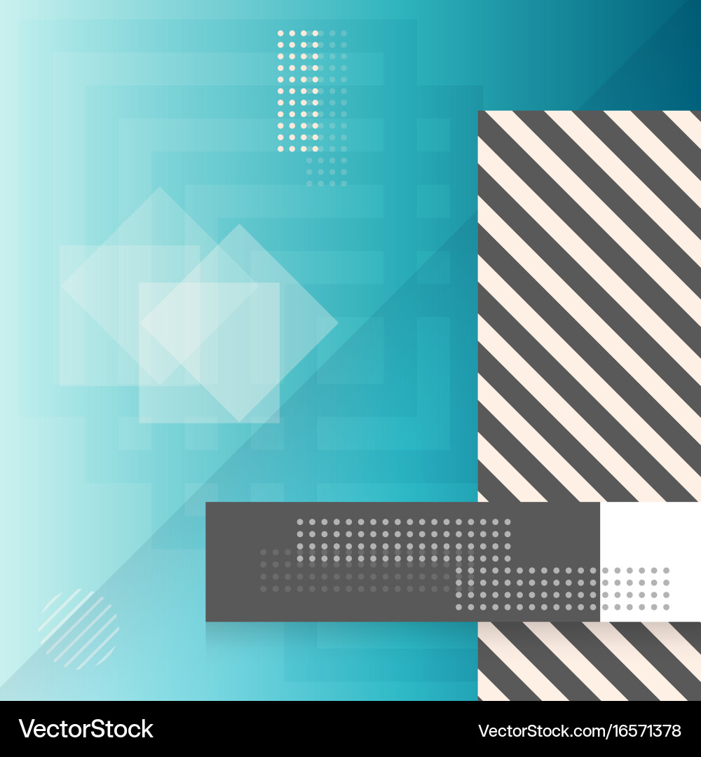 Geometric Shapes Background - Retro Style Vector Image