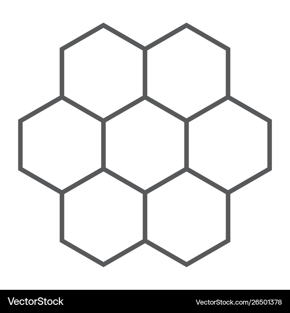 Honeycomb Icon - Hexagon Pattern vector image