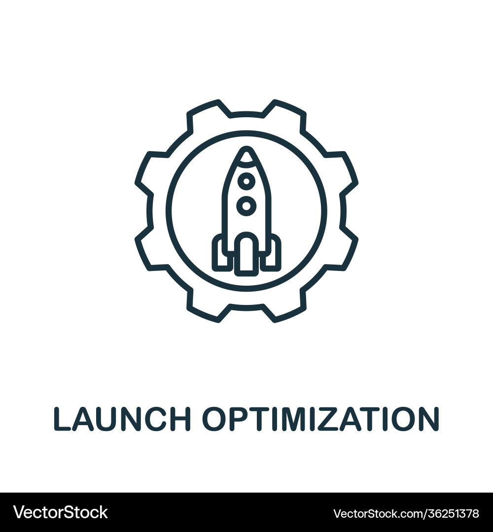 Launch optimization icon from production Vector Image