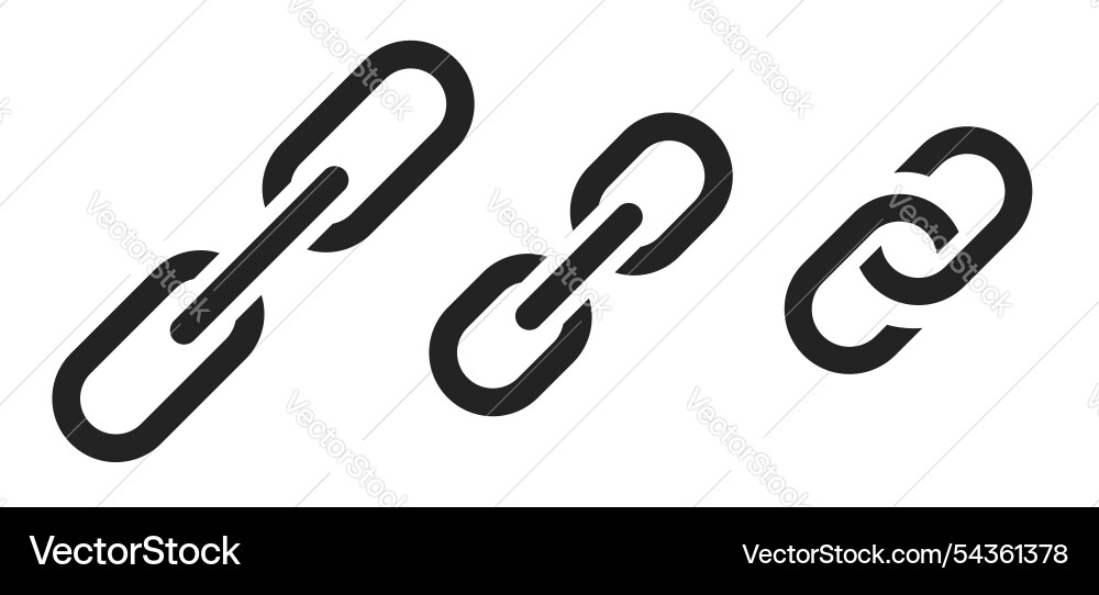 Link icon stroke line simple graphic ui element Vector Image