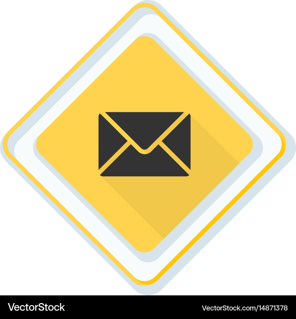 Mail button vector image