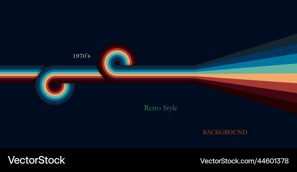 Retro style background with circle stripes lines Retro style background with circle stripes lines vector image