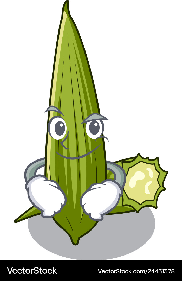 Smirking luffa isolated with in the character Vector Image