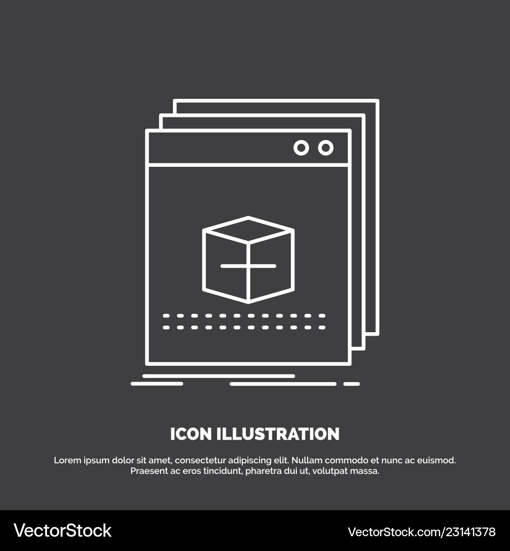 Software app application file program icon line Software app application file program icon line vector image