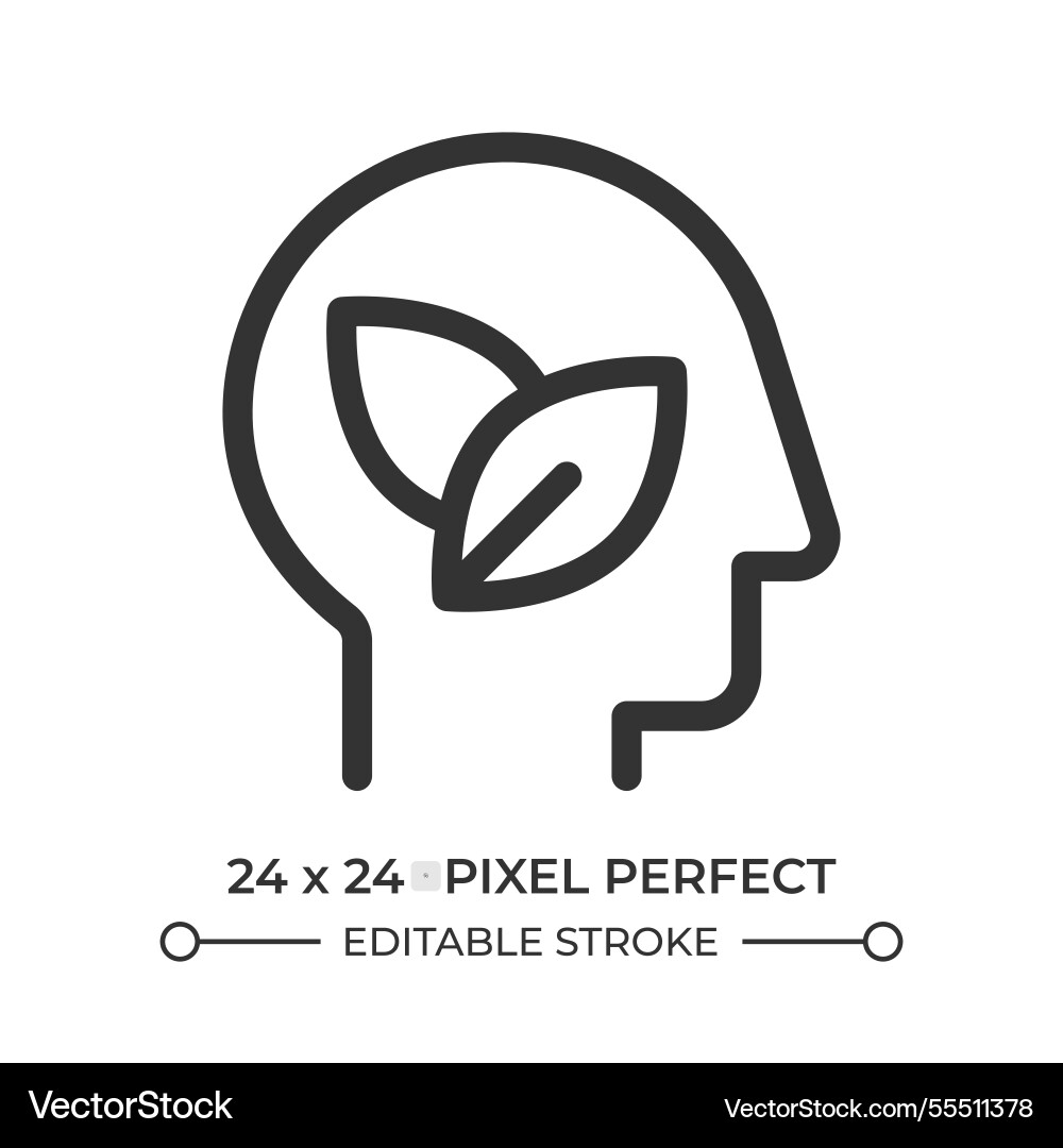 Think green line ui icon Royalty Free Vector Image