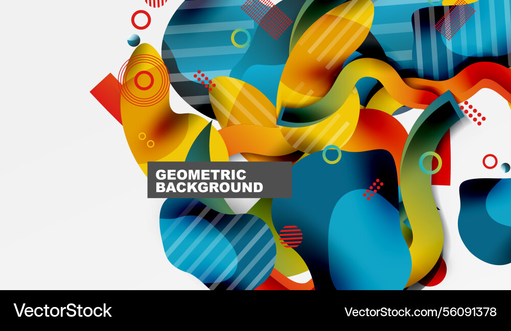 Vibrant abstract background overlapping shapes Vibrant abstract background overlapping shapes vector image