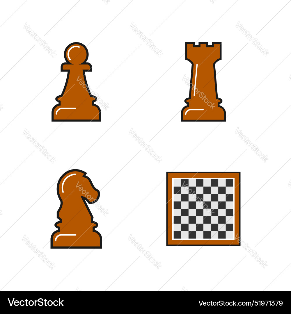 Chess day groovy element design Vector Image