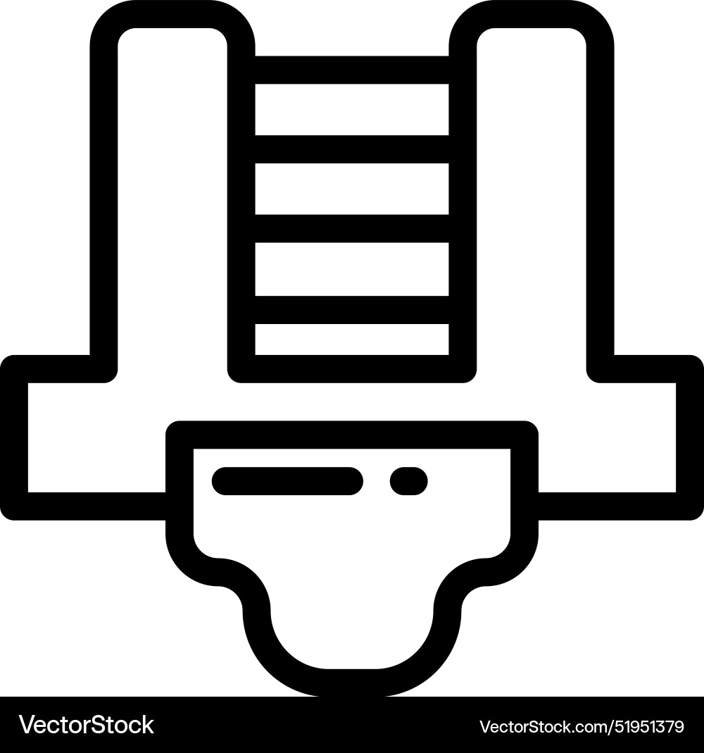 Chest guard icon thin linear style design Vector Image