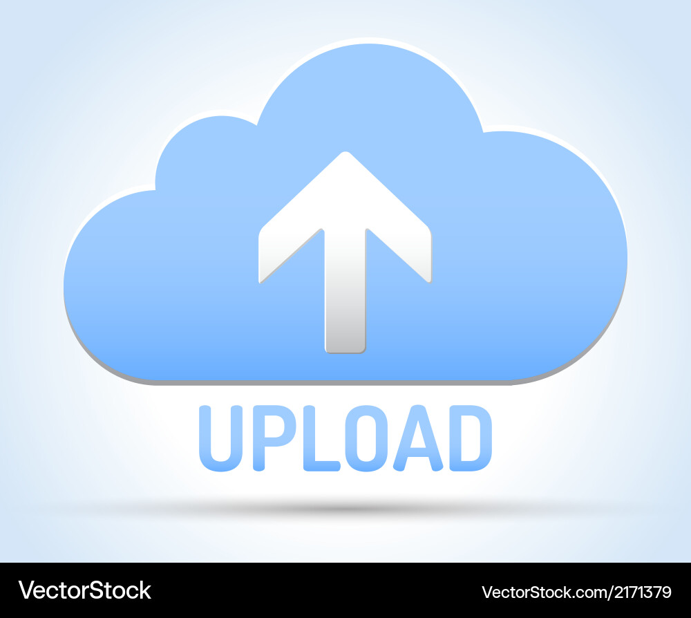 Cloud Upload Network Icon vector image