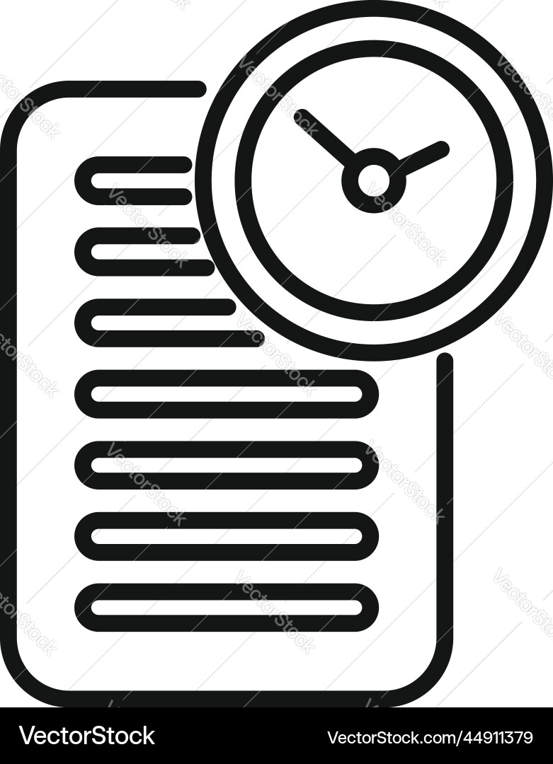 Data paper icon outline web interface Data paper icon outline web interface vector image