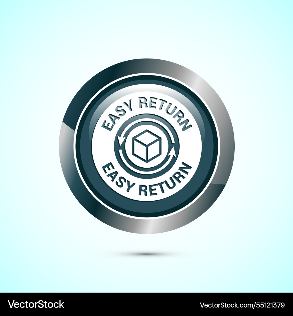 Easy return icon design label Vector Image